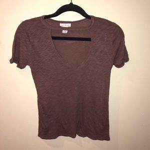 T-shirt maroon colored